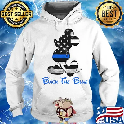 Mickey mouse back the blue american flag independence day s Hoodie
