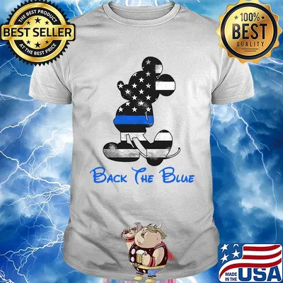 Mickey mouse back the blue american flag independence day shirt