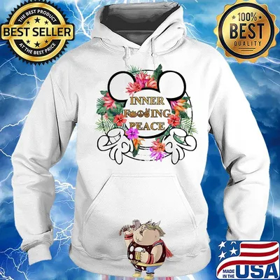 Mickey mouse inner fucking peace flowers s Hoodie