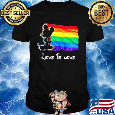 Mickey mouse lgbt flag love is love shirt