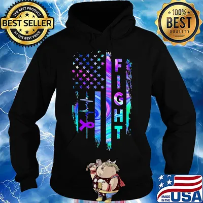 Migraine awareness fight American flag veteran Independence day s Hoodie