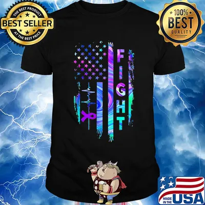 Migraine awareness fight American flag veteran Independence day shirt