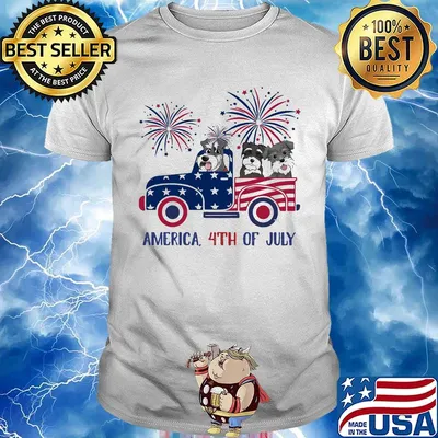 Miniature Schnauzer America 4th Of July Flag Shirt