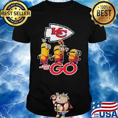 Minions guitar go kansas city chiefs football logo shirt