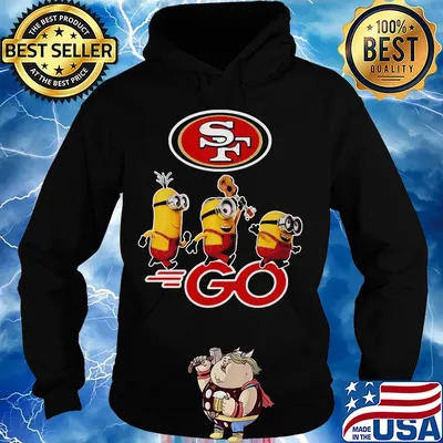 Minions guitar go san francisco 49ers football logo s Hoodie