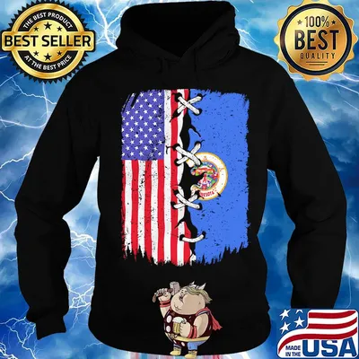 Minnesota and American flag independence day s Hoodie