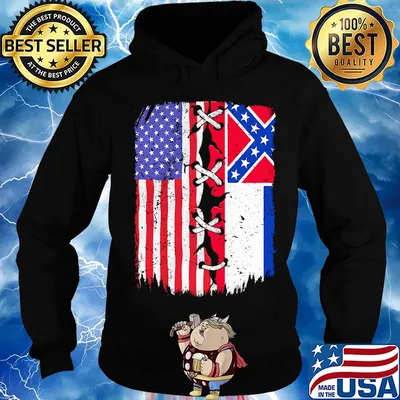 Mississippi and American flag independence day s Hoodie