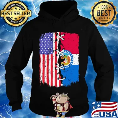 Missouri and American flag independence day s Hoodie