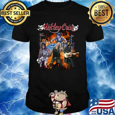 Motley crue band fire shirt