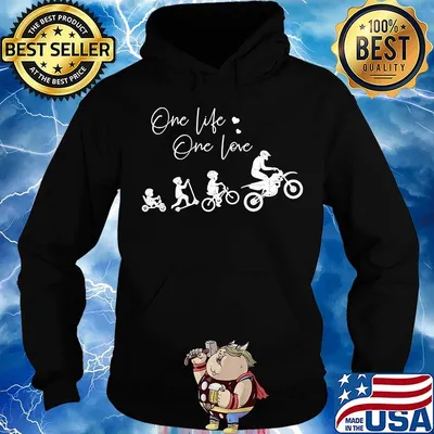 Motocross one life one love heart s Hoodie