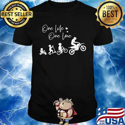 Motocross one life one love heart shirt