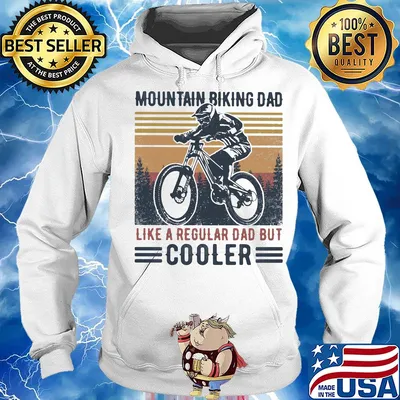 Mountain biking dad like a regular dad but cooler happy father's day vintage retro s Hoodie