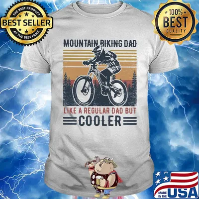 Mountain biking dad like a regular dad but cooler happy father's day vintage retro shirt