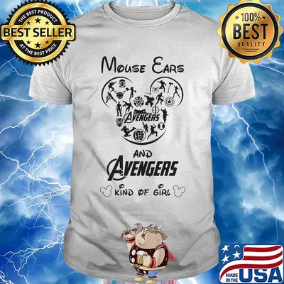 Mouse ears and avengers kind of girl shirt