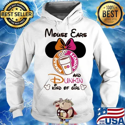 Mouse ears and dunkin donuts kind of girl s Hoodie