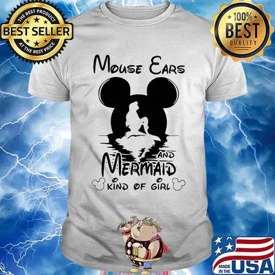 Mouse ears and mermaid kind of girl shirt