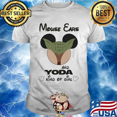Mouse ears and yoda kind of girl shirt