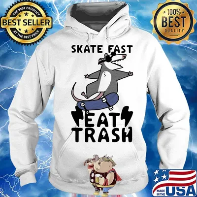 Mouse skate fast eat trash s Hoodie