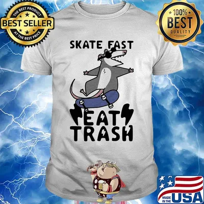 Mouse skate fast eat trash shirt