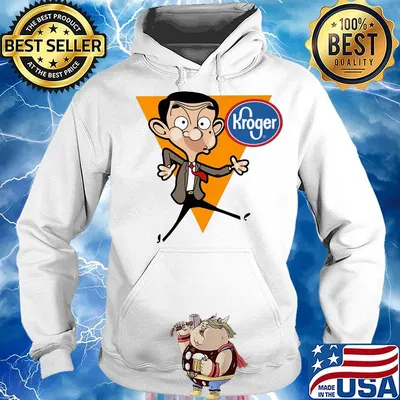 Mr. Bean cartoon kroger logo s Hoodie