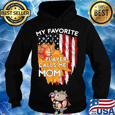 My favorite player calls me mom basketball american flag independence day s Hoodie