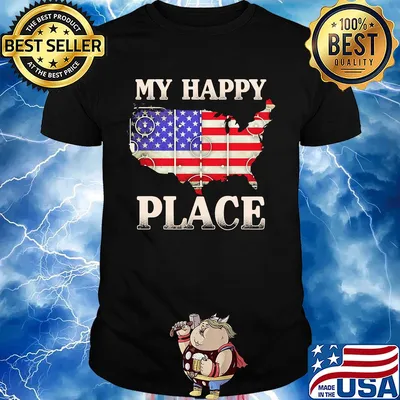 My happy place american flag independence day shirt