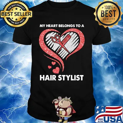 My heart belongs to a hair stylist diamond shirt
