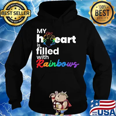 My heart is filled with rainbows LGBT s Hoodie