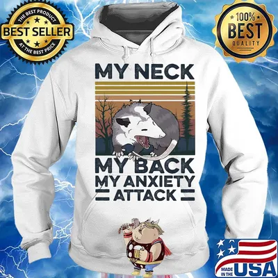 My Neck My Back My Anxiety Attack Mouse Vintage Retro Shirt Hoodie
