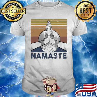 Namaste yoga vintage retro shirt