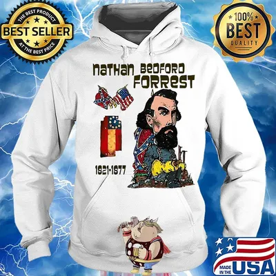 Nathan bedford forrest 1821 1877 american flag 4th of july independence day s Hoodie