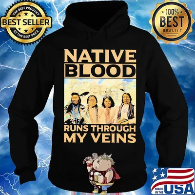 Native Blood Runs Through My Veins Aborigines Shirt Hoodie