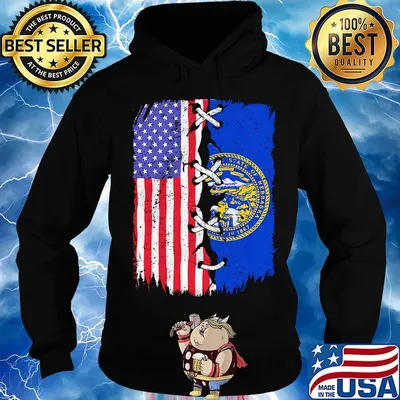 Nebraska and American flag independence day s Hoodie