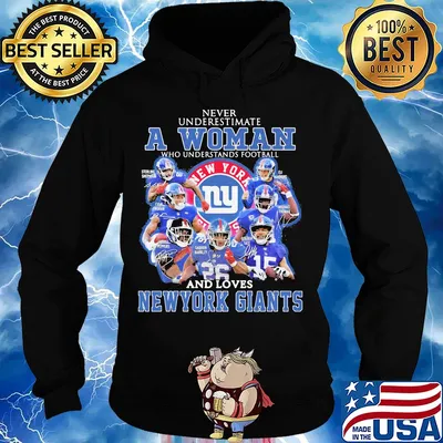 Never underestimate a woman who understands football and loves new york giants signatures s Hoodie