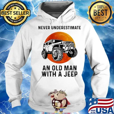 Never underestimate an old man with a jeep vintage s Hoodie