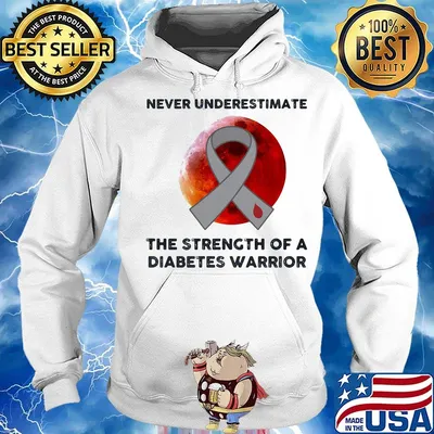 Never underestimate the strength of a diabetes warrior sunset s Hoodie
