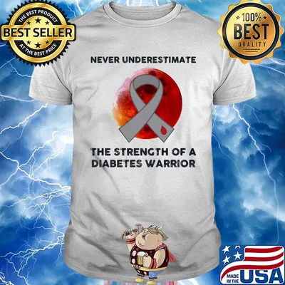 Never underestimate the strength of a diabetes warrior sunset shirt