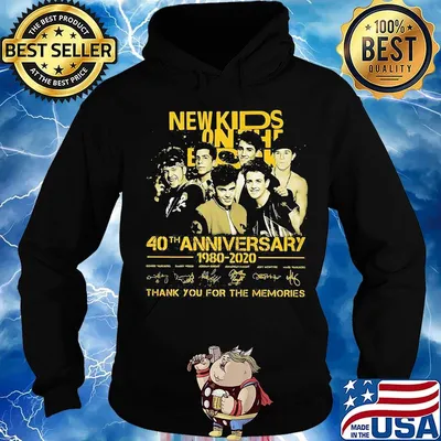 New kids on the block band 40th anniversary 1980 2020 thank you for the memories signatures s Hoodie