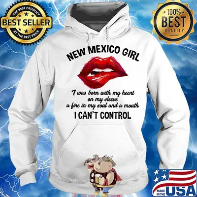 New Mexico Girl I Can't Control Lips Red Shirt Hoodie