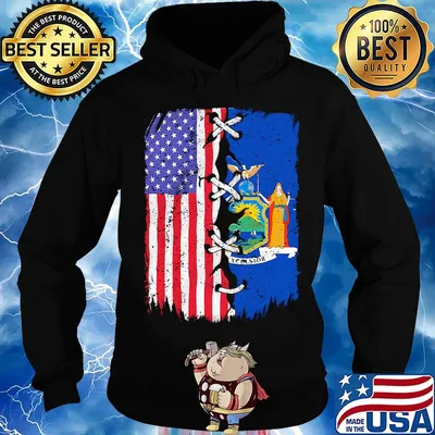 New York and American flag independence day s Hoodie
