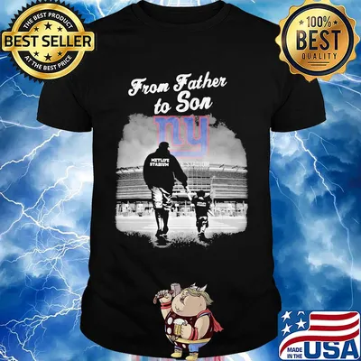 New york giants from father to son metlife stadium happy father's day shirt