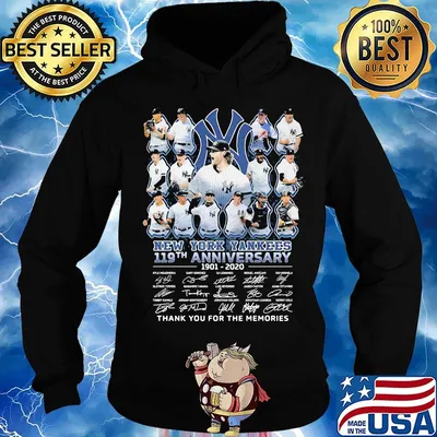 New york yankees 119th anniversary 1901 2020 thank you for the memories signatures s Hoodie