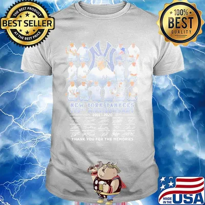 New york yankees 119th anniversary 1901 2020 thank you for the memories signatures shirt