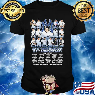 New york yankees 119th anniversary 1901 2020 thank you for the memories signatures shirt