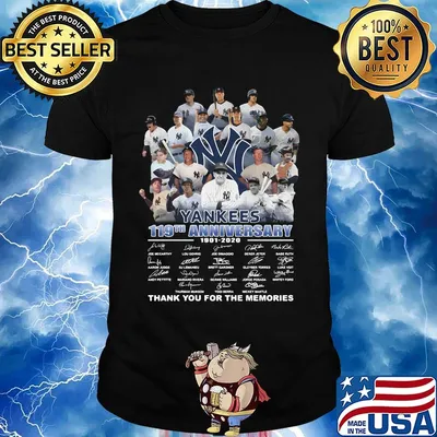 New york yankees baseball 119th anniversary 1901 2020 thank you for the memories signatures shirt