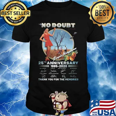 No doubt brand tragic kingdom 25th anniversary 1995 2020 thank you for the memories signatures shirt