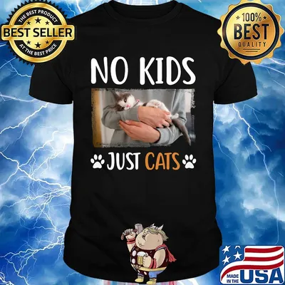 No kids just paw cats shirt
