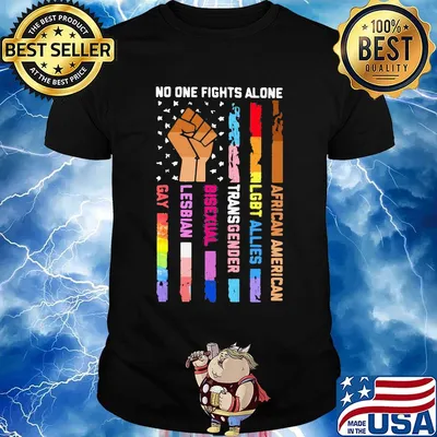 No One Fights Alone Black Lives Matter LGBT Shirt