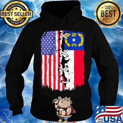 North Carolina and American flag independence day s Hoodie