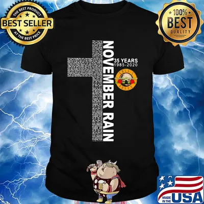 November rain 35 years 1985 2020 guns n roses jesus shirt